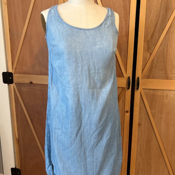 Chambray Bow Tie Shift Dress - Picture 3 of 4